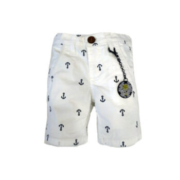 Βερμούδα cinos λευκό υφασμάτινο με λεπτομέρειες άγκυρα - Image 4