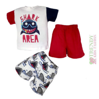 Σετ 3 τμχ μπλούζα με 2 βερμούδες 20-8808-1 - Image 2