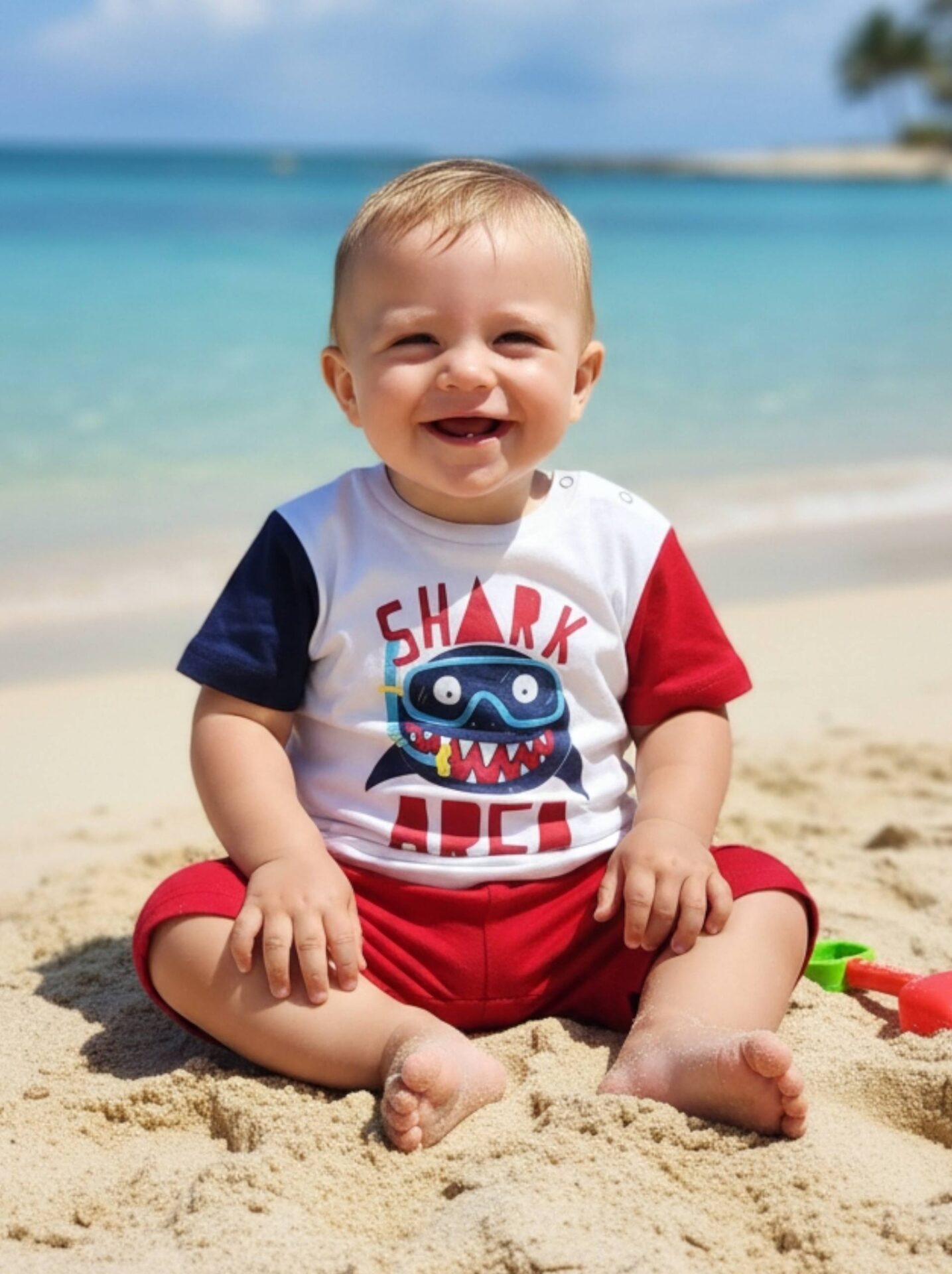 Σετ 3 τμχ μπλούζα με 2 βερμούδες 20-8808-1