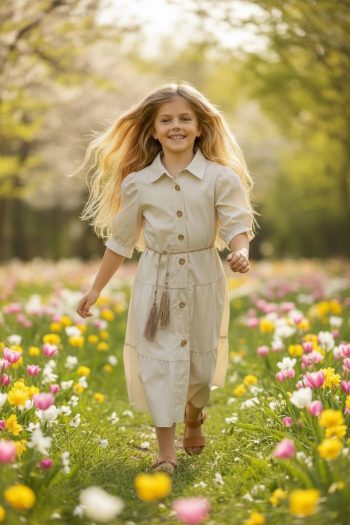 Καμπαρντίνα-φόρεμα μπεζ - Image 1