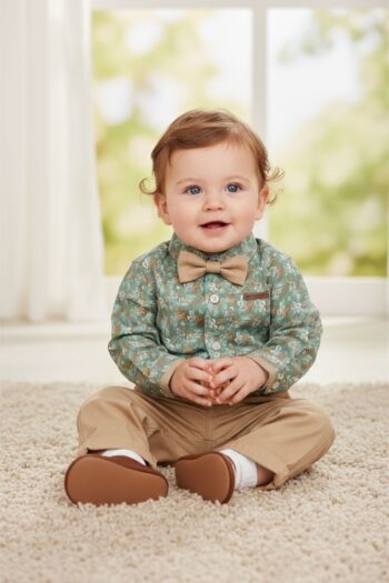 Σετ με πουκάμισο και παντελόνι 100%COTTON 8201 - Image 1