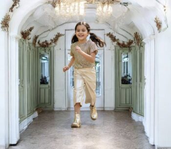 Παντελόνι δερμάτινη 3/4 χρυσο - Image 4