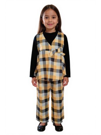 Σετ 3 τεμάχια παντελόνι,πλεκτη μπλούζα και τοπ - Image 1