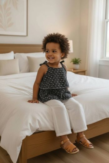 Σετ με κεντημένο τοπάκι και παντελόνι BB3423 - Image 4