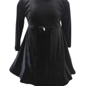 Φόρεμα βελούδο μαύρο χρώμα - Image 3