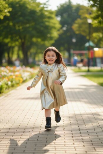 Φόρεμα χρυσο δερματίνη - Image 1