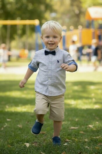 Πουκάμισο πουά με παπιγιόν 605 - Image 1