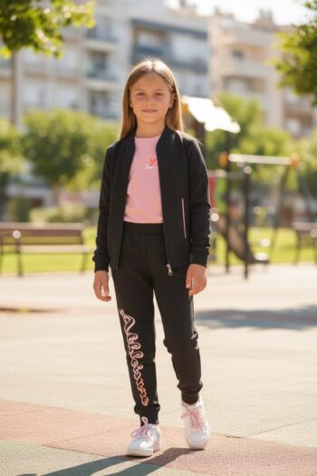 Φόρμα λεπτή 3τεμ. με ζακέτα και κοντομάνικη μπλούζα