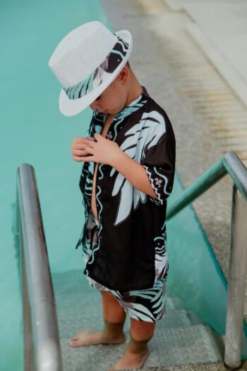 Πουκάμισο allover print tropical mint - Image 1