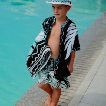 Πουκάμισο allover print tropical mint - Image 2