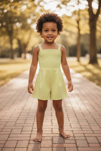 Ολόσωμο σορτς κίτρινο - Image 2