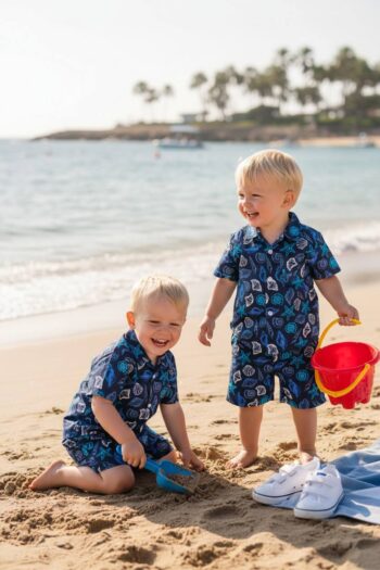 Σετ με πουκάμισο και βερμούδα σταθερή 855 - Image 1