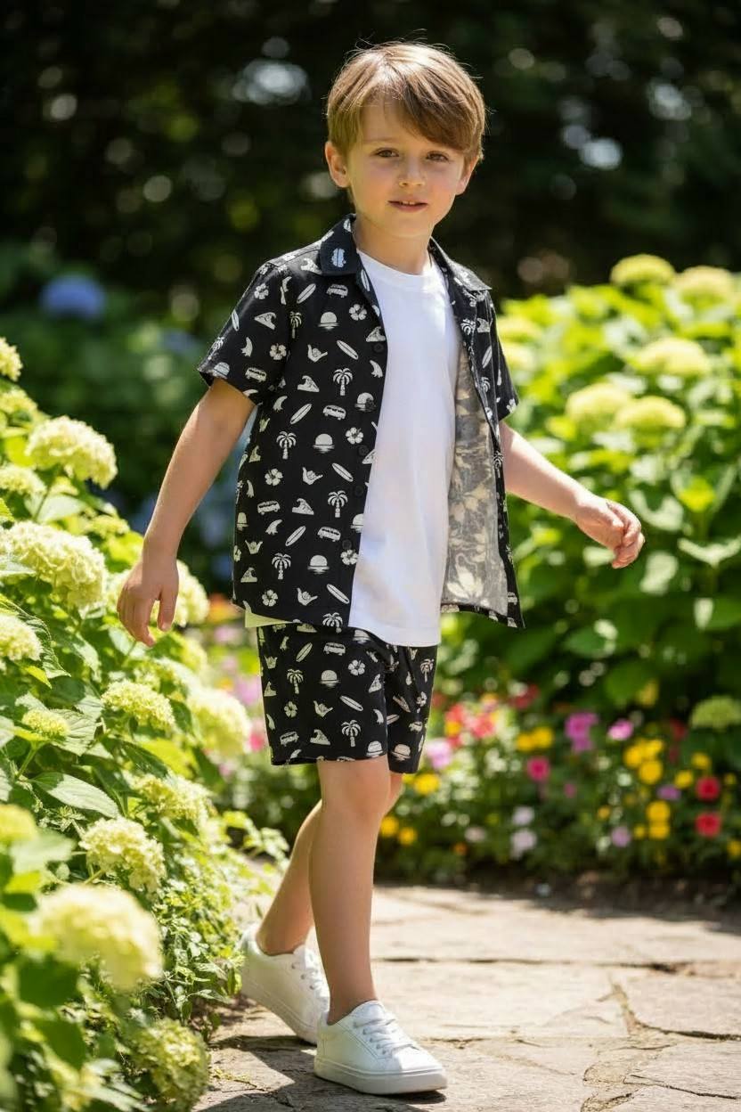 Σετ με πουκάμισο και βερμούδα σταθερή 8050