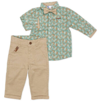 Σετ με πουκάμισο και παντελόνι 100%COTTON 8201 - Image 2