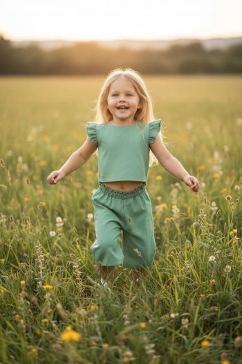 Σετ παντελόνι και τοπ πράσινο - Image 2