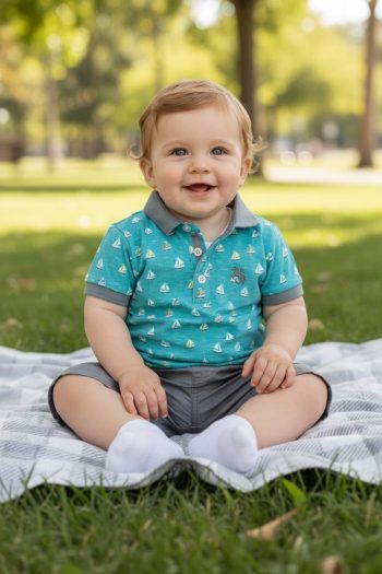 Σετ με polo με σόρτς 100%cotton 8208