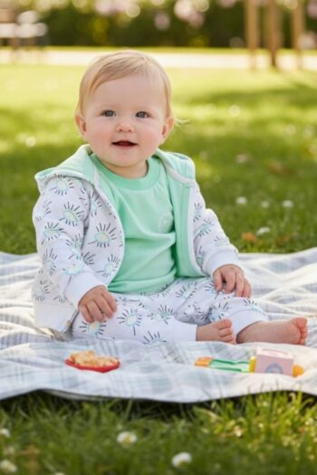 Τριπλέτα με ζακέτα 100%cotton 8253 - Image 3