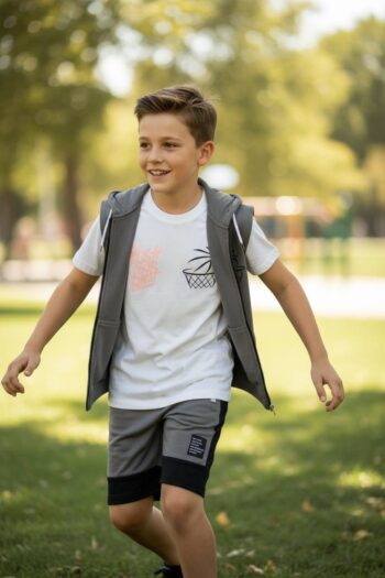 ΣΕΤ 3 τεμαχίων με γιλέκο 100%COTTON 8041 - Image 2