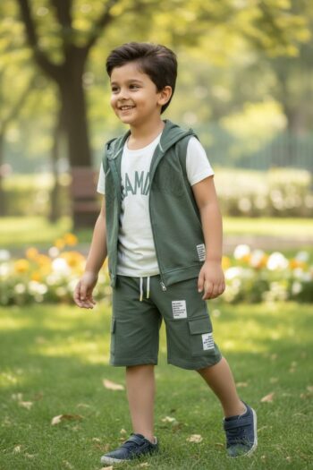 ΣΕΤ 3 τεμαχίων με γιλέκο 100%COTTON 8039 - Image 1