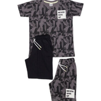 Σετ 3 τεμάχια μπλούζα με 2 βερμούδες 8022 - Image 2