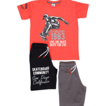 Σετ 3 τεμάχια μπλούζα με 2 βερμούδες - Image 4