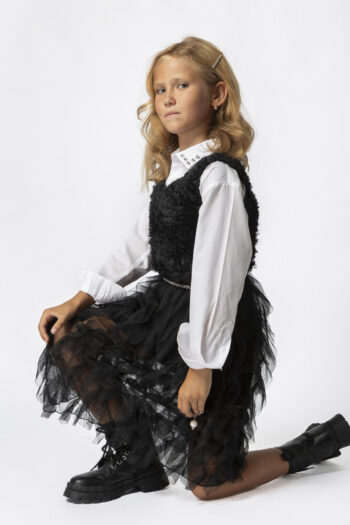 Μακρυ φόρεμα με τούλι - Image 3