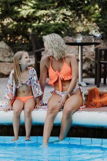 Μαγιό μπικίνι floral print-Πορτοκαλι - Image 3