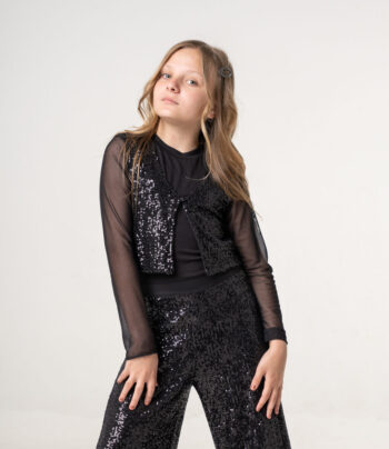 Σετ γιλέκο παντελόνι με παγιέτες - Image 2