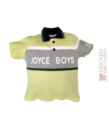 Πικέ μπλούζα τύπου Polo με κεντητή λεπτομέρεια "JOYCE BOYS" - Image 1