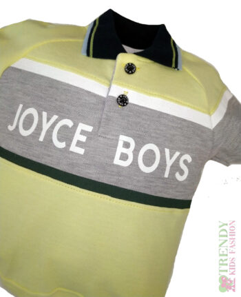 Πικέ μπλούζα τύπου Polo με κεντητή λεπτομέρεια "JOYCE BOYS" - Image 2