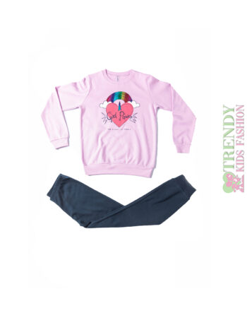 Πιτζάμα χειμωνιάτικη βαμβακερή Ροζ - Image 1