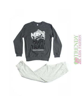 Πυτζάμες αγόρι “trail” ανθρακί - Image 1