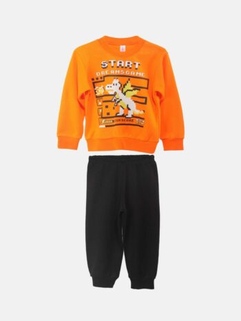 Παιδική Πιτζάμα Βαμβακερή πορτοκαλί 2374110 - Image 1