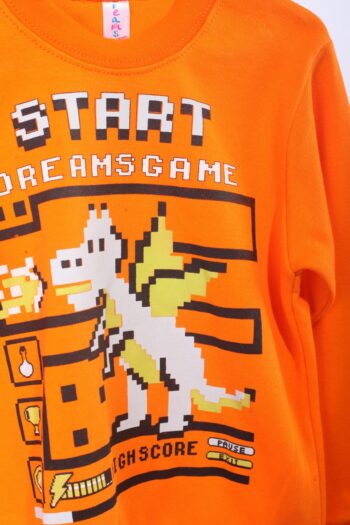 Παιδική Πιτζάμα Βαμβακερή πορτοκαλί 2374110 - Image 2