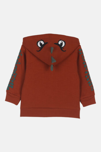 Σετ 3 τεμ. φόρμα φούτερ με ζακέτα 2462001 κεραμιδή χρώμα - Image 2