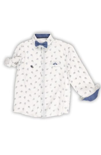Πουκάμισο microprint με παπιγιόν 100%cotton - Image 1