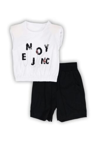 Σετ με σόρτς Λευκό-Μαύρο - Image 1