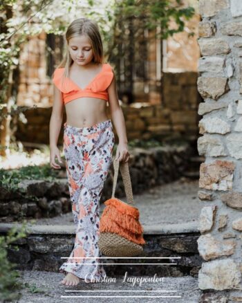 Μπικίνι πορτοκαλί all-over floral - Image 1