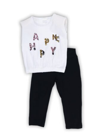 Σετ με κολάν Λευκό-μαύρο 8409 - Image 1