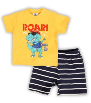 Σετ 100%cotton (Κίτρινο/μπλε navy) - Image 1