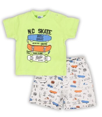 Σετ 100%cotton (Λαχανί-γκρι) - Image 1