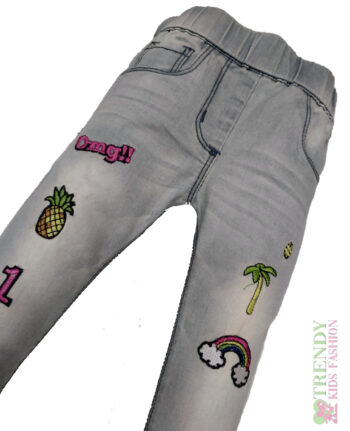 Τζιν παντελόνι "OMG" με σχέδια New College 28250 - Image 2