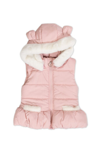 Αμάνικο μπουφάν με κουκούλα και γούνα 3156 - Image 1