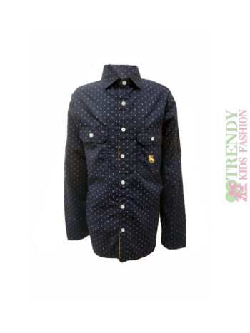 Πουκάμισο μπλε με σχέδια New College - Image 1