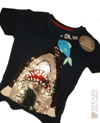 Παιδική μπλούζα κοντομάνικη μπλε "SHARK" - Image 2