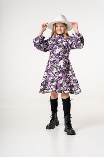 Παιδικό φόρεμα Ge.ni.us Μωβ χρώμα - Image 1