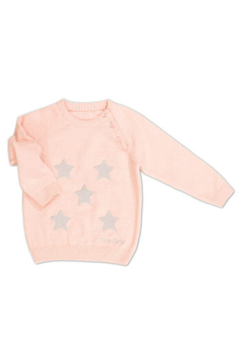 Πλεκτή μπλούζα με αστέρια ασημί 3352 - Image 1