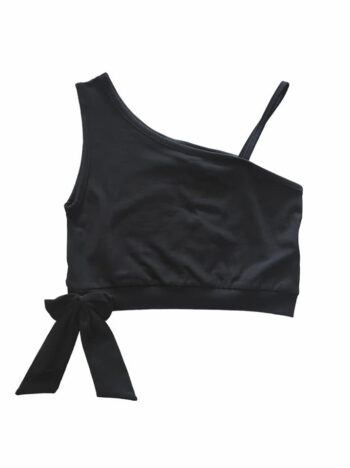 Μπλούζα crop top Μαύρο - Image 1