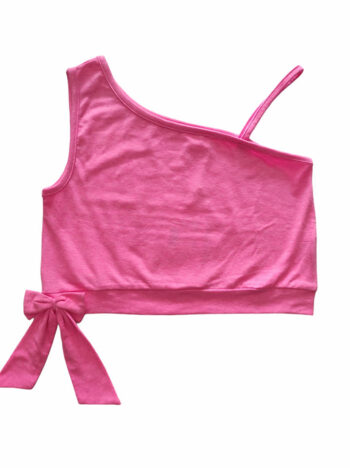 Μπλούζα crop top - Φουξ - Image 1