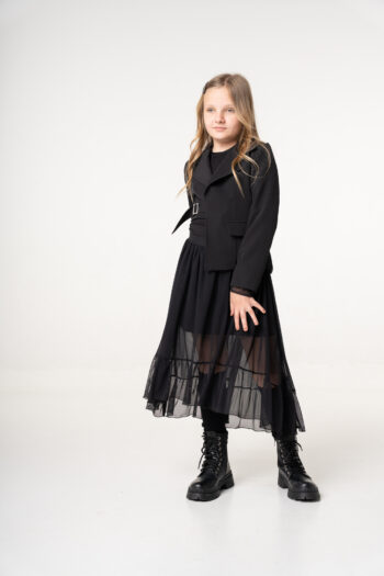 Σακάκι ασύμμετρο με άγραφα με στρας - Image 6